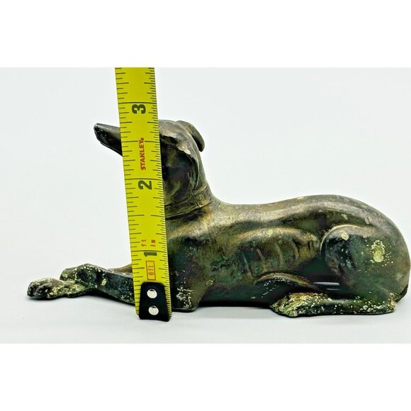 Antique Jennings Brothers Greyhound Whippet Dog Figurine Metal 5 inch - Picture 8 of 8